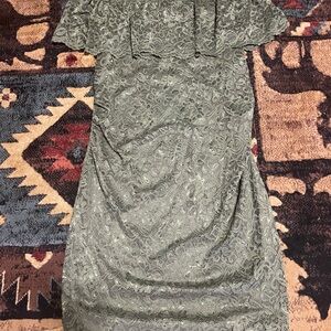 Pinkblush Olive Lace Midi Dress